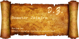 Demeter Zelmira névjegykártya
